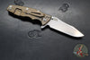 Hinderer Eklipse 3.5"- Spearpoint Blade- Stonewash Bronze Titanium and Translucent Green G-10- Stonewash Finished Blade