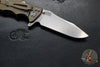 Hinderer Eklipse 3.5"- Spearpoint Blade- Stonewash Bronze Titanium and Translucent Green G-10- Stonewash Finished Blade