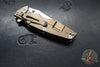 Hinderer Eklipse 3.5"- Spearpoint Blade- Stonewash Bronze Titanium and Translucent Green G-10- Stonewash Finished Blade