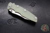 Hinderer Eklipse 3.5"- Spearpoint Blade- Stonewash Bronze Titanium and Translucent Green G-10- Stonewash Finished Blade