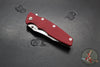 Hinderer Eklipse 3.5"- Spearpoint Blade- Stonewash Titanium and Red G-10- Stonewash Finished S45VN Blade