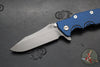 Hinderer Eklipse 3.5" Spearpoint Blade- Working Finish Titanium and BlueBlack G-10- Working Finish Blade