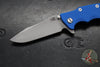 Hinderer Eklipse 3.5"- Spearpoint Blade- Battle Blue Finished Titanium and Blue G-10- Working Finish S45VN Steel Blade