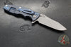 Hinderer Eklipse 3.5"- Spearpoint Blade- Battle Blue Finished Titanium and Blue G-10- Working Finish S45VN Steel Blade