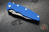 Hinderer Eklipse 3.5"- Spearpoint Blade- Battle Blue Finished Titanium and Blue G-10- Working Finish S45VN Steel Blade