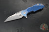 Hinderer Fulltrack- Wharncliffe Edge- Stonewash Blue Titanium And Various G-10 Handle- Stonewash Blade