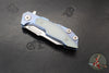 Hinderer Fulltrack- Wharncliffe Edge- Stonewash Blue Titanium And Various G-10 Handle- Stonewash Blade