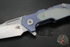 Hinderer Fulltrack- Wharncliffe Edge- Stonewash Blue Titanium And Various G-10 Handle- Stonewash Blade