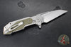 Hinderer Fulltrack- Wharncliffe Edge- Stonewash Titanium And OD Green G-10 Handle- Stonewash Blade