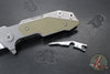 Hinderer Fulltrack- Wharncliffe Edge- Stonewash Titanium And OD Green G-10 Handle- Stonewash Blade