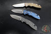 Hinderer XM-18 3.5"- AUTOMATIC- Spearpoint- Stonewash Blue Finished Titanium- Stonewash Blade