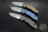 Hinderer XM-18 3.5"- AUTOMATIC- Spearpoint- Stonewash Blue Finished Titanium- Stonewash Blade