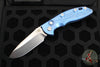 Hinderer XM-18 3.5"- AUTOMATIC- Spearpoint- Stonewash Blue Finished Titanium- Stonewash Blade