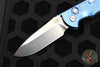 Hinderer XM-18 3.5"- AUTOMATIC- Spearpoint- Stonewash Blue Finished Titanium- Stonewash Blade