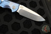 Hinderer XM-18 3.5"- AUTOMATIC- Spearpoint- Stonewash Blue Finished Titanium- Stonewash Blade