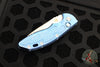 Hinderer XM-18 3.5"- AUTOMATIC- Spearpoint- Stonewash Blue Finished Titanium- Stonewash Blade