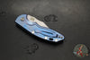 Hinderer XM-18 3.5"- AUTOMATIC- Bowie- Stonewash Blue Finished Titanium- Stonewash Blade