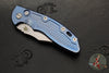 Hinderer XM-18 3.5"- AUTOMATIC- Bowie- Stonewash Blue Finished Titanium- Stonewash Blade