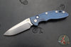 Hinderer XM-18 3.5"- AUTOMATIC- Spearpoint- Battle Blue Finished Titanium- Stonewash Blade