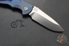 Hinderer XM-18 3.5"- AUTOMATIC- Spearpoint- Battle Blue Finished Titanium- Stonewash Blade