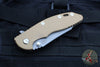 Hinderer XM-18 3.5"- Fatty Wharncliffe- Battle Bronze Titanium And Coyote G-10 Handle- Working Finish Blade