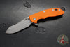 Hinderer XM-18 3.5"- Skinner Edge- Battle Bronze Ti And Orange G-10- Working Finish Blade- S45VN