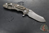 Hinderer XM-18 3.5"- Skinner Edge- Battle Bronze Ti And Translucent Green G-10- Working Finish Blade- S45VN