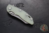 Hinderer XM-18 3.5"- Skinner Edge- Battle Bronze Ti And Translucent Green G-10- Working Finish Blade- S45VN