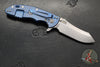 Hinderer XM-18 3.5"- Skinner Edge-Stonewash Blue Finished Ti And Blue G-10- Stonewash Finished Blade- S45VN