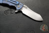 Hinderer XM-18 3.5"- Skinner Edge-Stonewash Blue Finished Ti And Red G-10- Stonewash Finished Blade- S45VN