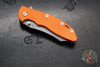 Hinderer XM-18 3.5"- Skinner Edge-Working Finish Ti And Orange G-10- Working Finish Blade- S45VN