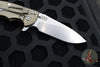 Hinderer XM-18 3.5"- Slicer Edge- Stonewash Bronze Finished Titanium and Coyote G-10 Handle- Stonewash S45VN Blade