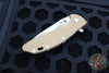 Hinderer XM-18 3.5"- Slicer Edge- Stonewash Bronze Finished Titanium and Coyote G-10 Handle- Stonewash S45VN Blade