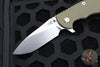 Hinderer XM-18 3.5"- Slicer Edge- Stonewash Bronze Finished Titanium and OD Green G-10 Handle- Stonewash S45VN Blade