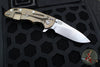 Hinderer XM-18 3.5"- Slicer Edge- Stonewash Bronze Finished Titanium and OD Green G-10 Handle- Stonewash S45VN Blade