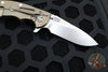 Hinderer XM-18 3.5"- Slicer Edge- Stonewash Bronze Finished Titanium and OD Green G-10 Handle- Stonewash S45VN Blade