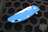 Hinderer XM-18 3.5"- Slicer Edge- Working Finish Titanium and Blue G-10- Stonewash Finish S45VN Blade