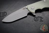 Hinderer XM-24 4.0"- Spearpoint- Battle Blue Ti And Translucent Green G-10 Handle- Working Finish S45VN Blade