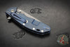 Hinderer XM-24 4.0"- Spearpoint- Battle Blue Ti And Translucent Green G-10 Handle- Working Finish S45VN Blade