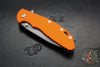 Hinderer XM-24 4.0"- Spearpoint- Battle Bronze Ti And Orange G-10 Handle- Working Finish S45VN Blade