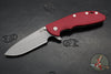 Hinderer XM-24 4.0"- Spearpoint- Battle Bronze Ti And Red G-10 Handle- Working Finish S45VN Blade