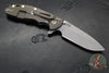 Hinderer XM-24 4.0"- Spearpoint- Battle Bronze Ti And Translucent Green G-10 Handle- Working Finish S45VN Blade