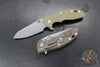 Hinderer XM-18 3.5"- Sheepsfoot- Battle Bronze Finished Titanium Handle- Various G-10- Working Finish S45VN Steel Blade