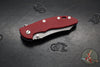 Hinderer XM-18 3.5"- Skinner Edge-Battle Blue Finished Ti And Red G-10- Working Finish Blade- S45VN
