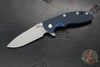 Hinderer XM-18 3.5"- Skinny Slicer- Hollow Grind- Battle Blue Finished Titanium And Various G-10 Handles- Working Finish Magnacut Steel Blade