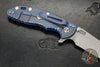 Hinderer XM-18 3.5"- Skinny Slicer- Hollow Grind- Battle Blue Finished Titanium And Various G-10 Handles- Working Finish Magnacut Steel Blade