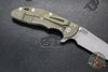 Hinderer XM-18 3.5"- Skinny Slicer- Hollow Grind- Battle Green Finished Titanium And Various G-10 Handles- Working Finish Magnacut Steel Blade