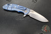 Hinderer XM-18 3.5"- Skinny Slicer- Hollow Grind- Stonewash Blue Finished Titanium And Various G-10 Handles- Stonewash Finished Magnacut Steel Blade