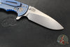 Hinderer XM-18 3.5"- Skinny Slicer- Hollow Grind- Stonewash Blue Finished Titanium And Various G-10 Handles- Stonewash Finished Magnacut Steel Blade