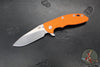 Hinderer XM-18 3.5"- Skinny Slicer- Hollow Grind- Stonewash Blue Finished Titanium And Various G-10 Handles- Stonewash Finished Magnacut Steel Blade